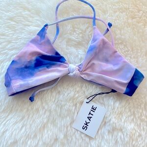 XS Skatie Sarah dream purple blue cloud bikini top